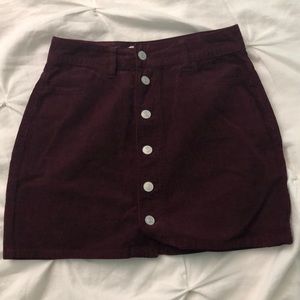 Maroon Mini Skirt